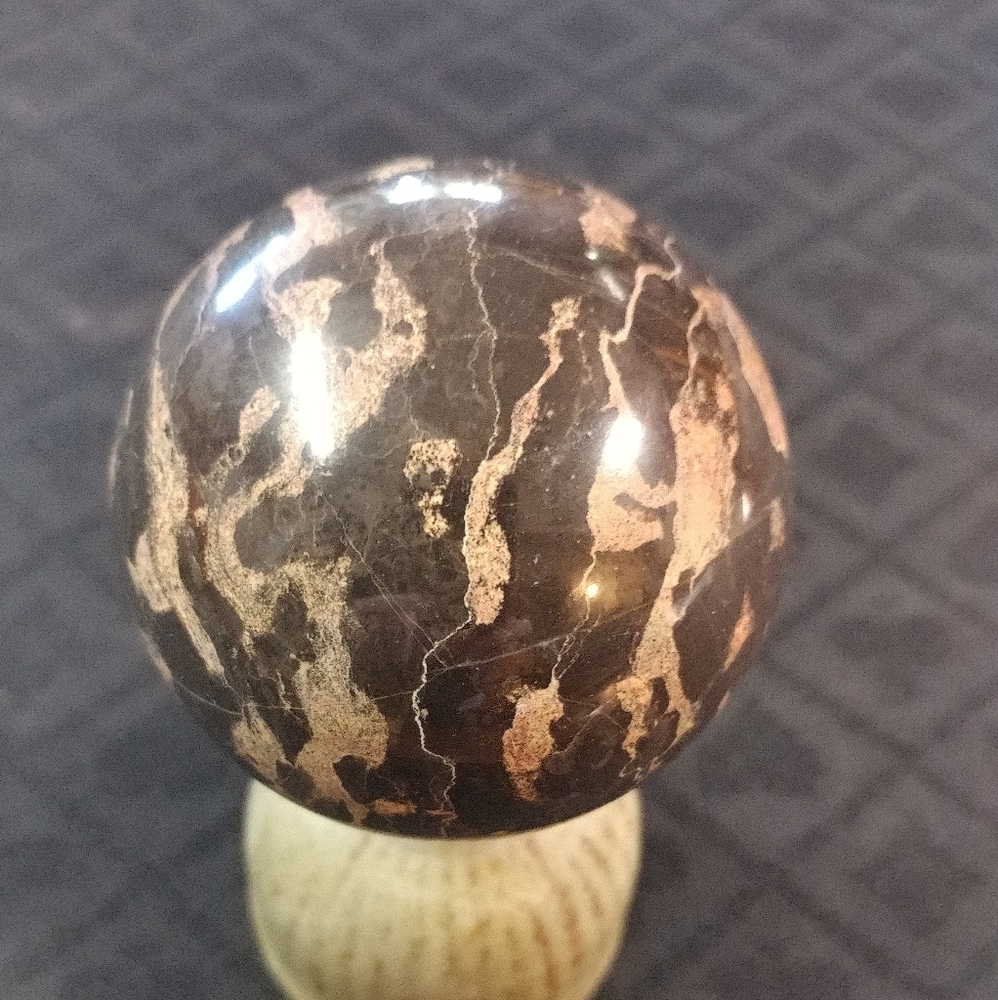 Brown / White Nguni Jasper Sphere